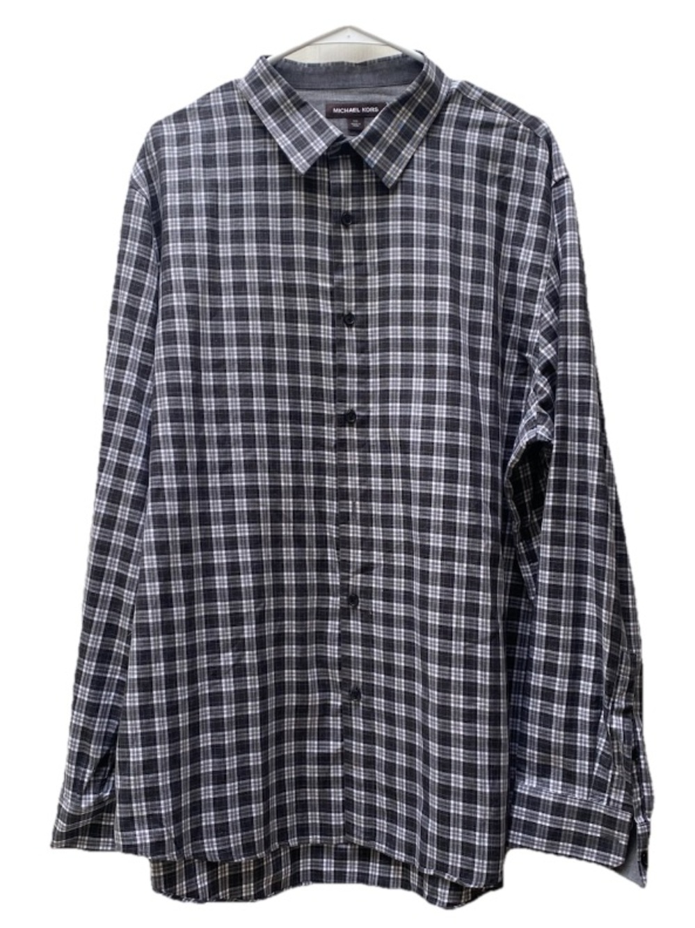 MICHAEL KORS | 100% Cotton Plaid Button Down Shirt XXL